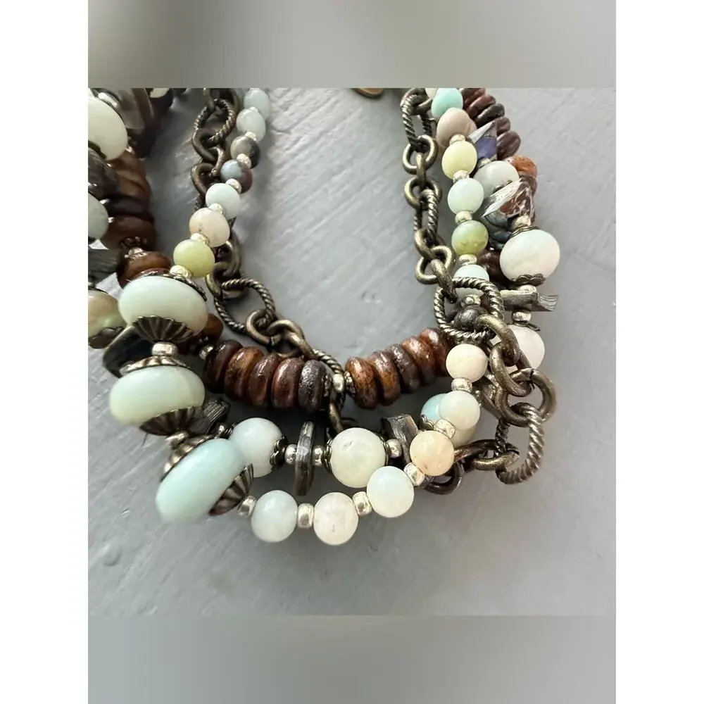 Anne Vaughan Multi Strand Stone Beaded Bracelet